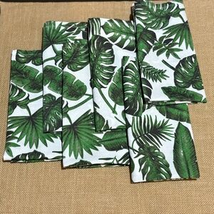 Urban Villa 100% Cotton Napkin Set of 6 20 X 20 Casual BBQ Botanical Garden Pool